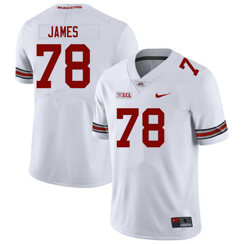 Men #78 Jakob James Ohio State Buckeyes College Football Jerseys Sale-White